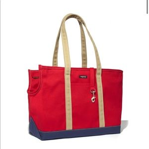 WagWear X-Large Pet Carrier, Red/Navy/White, Used